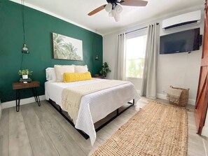 1 bedroom, iron/ironing board, travel crib, WiFi
