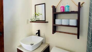 Towels, soap, toilet paper