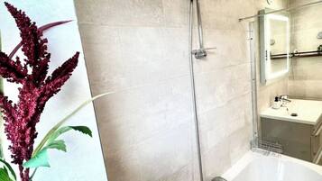 Hair dryer, towels