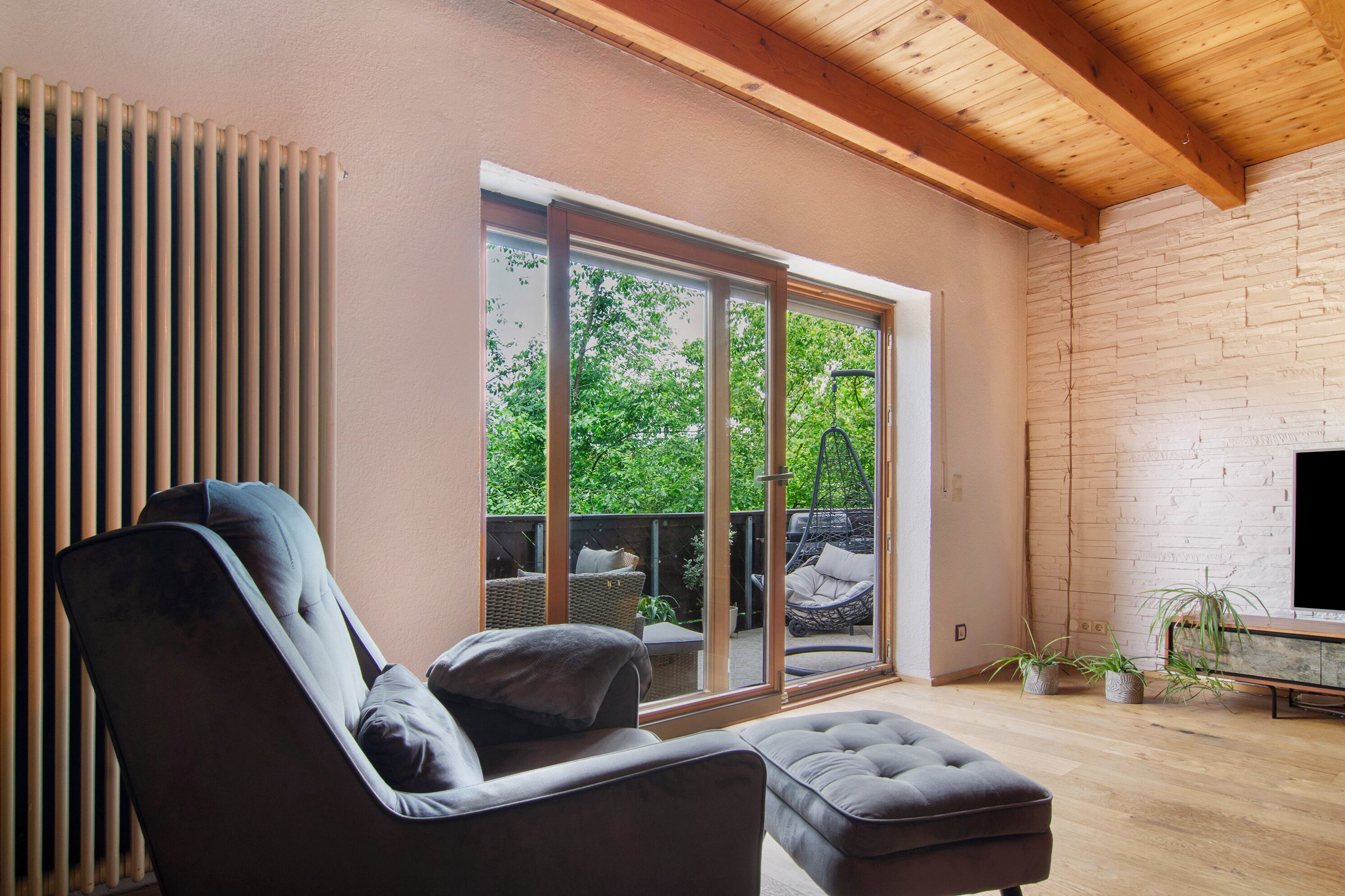 Televisión, chimenea y tenis de mesa 