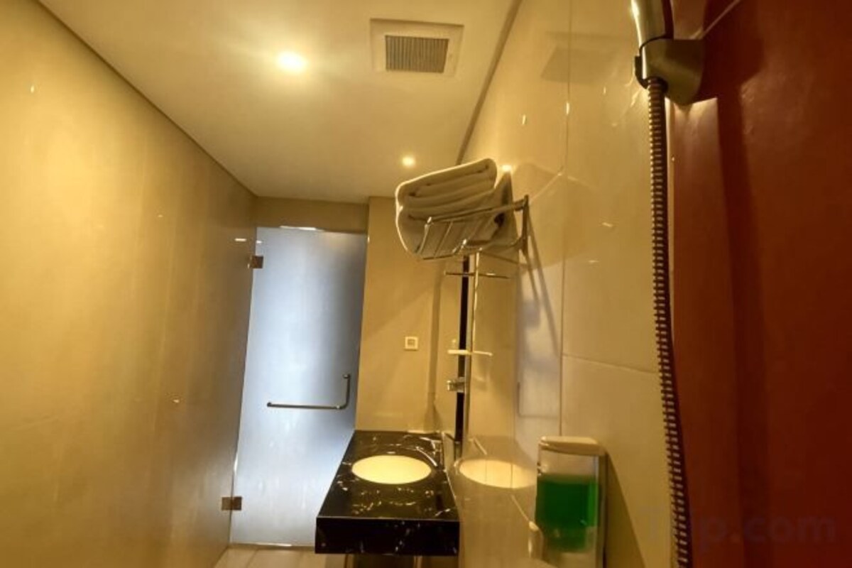 Bathroom | Shower, slippers, towels, soap