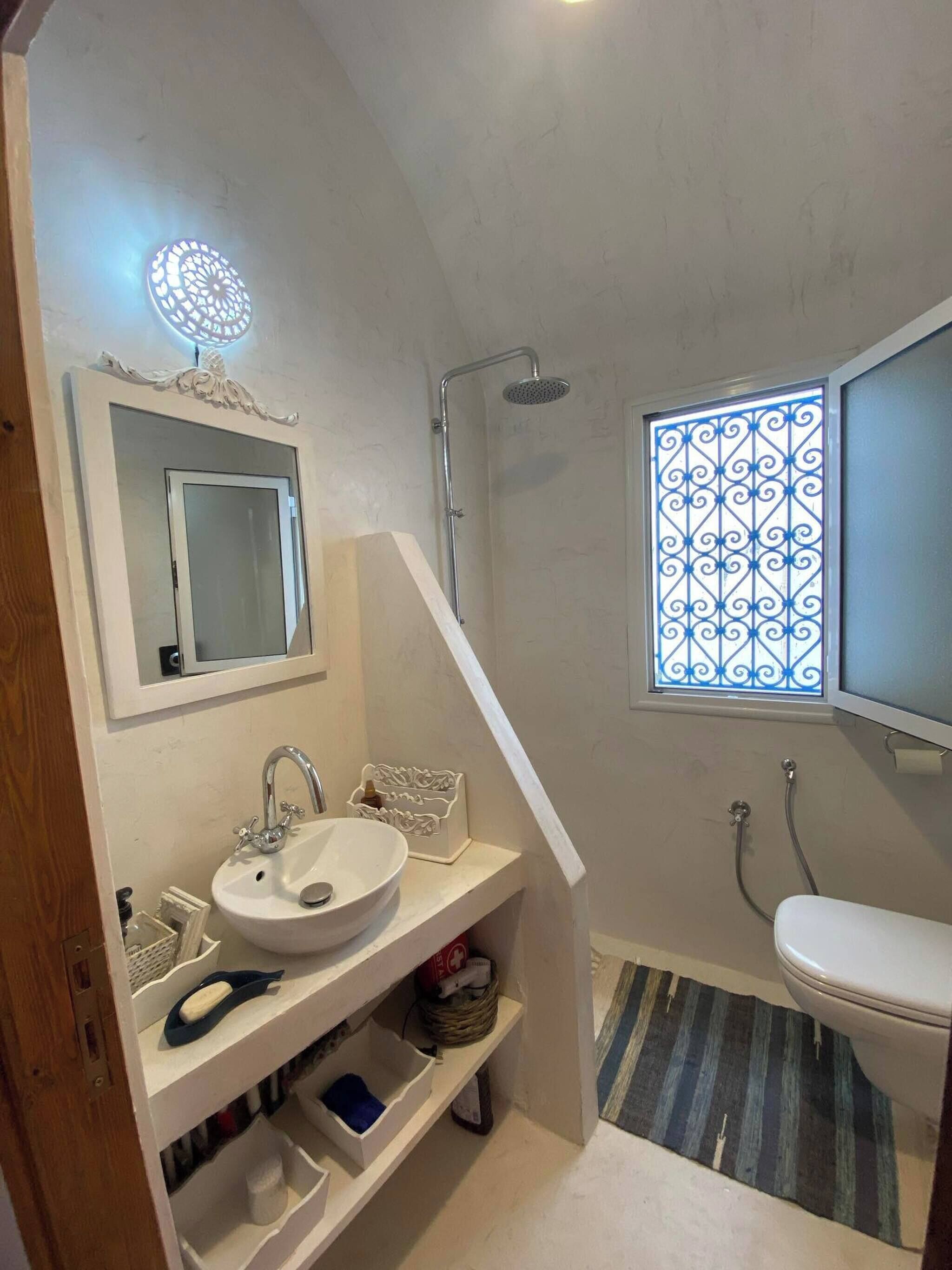 Shower, hair dryer