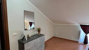 Down comforters, blackout drapes, soundproofing, iron/ironing board