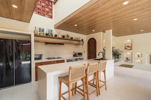 Deluxe Villa, 3 Bedrooms, Balcony, Pool View | Private kitchen | Coffee/tea maker, toaster, rice cooker, blender