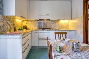 Fridge, oven, stovetop, dishwasher