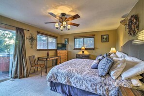 4 bedrooms, desk, iron/ironing board, travel crib