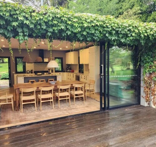 Mid century farmhouse located in the heart of Exeter Village.