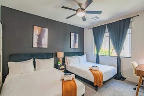 1 多间卧室、熨斗/熨衣板、WiFi、床单