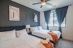 2 bedrooms, iron/ironing board, WiFi, bed sheets