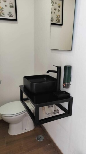 Towels, soap, shampoo, toilet paper