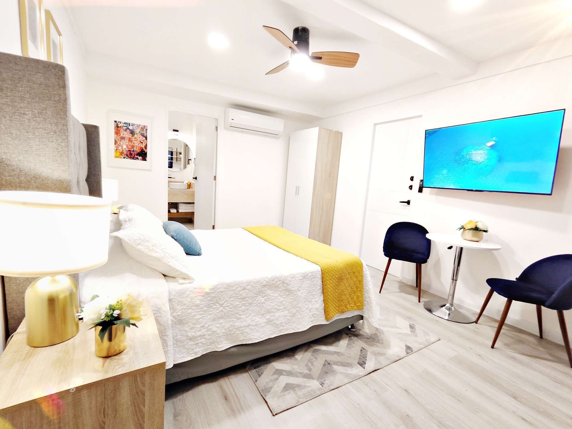 1 soverom, strykejern/-brett, wi-fi og sengetøy