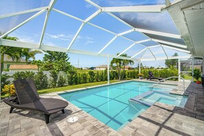 Outdoor pool - Cape Coral Home w/ Lanai ~ 7 Mi to Marina! (Cape Coral)