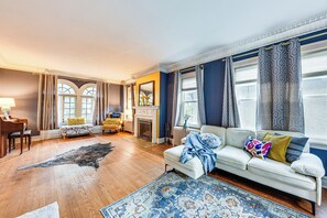 TV, fireplace, books - 6 Mi to Naval Base: Spacious Waukegan Home w/ Yard (Waukegan)