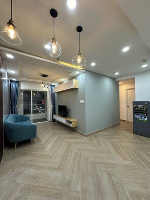 Deluxe-Apartment, Stadtblick | Wohnbereich