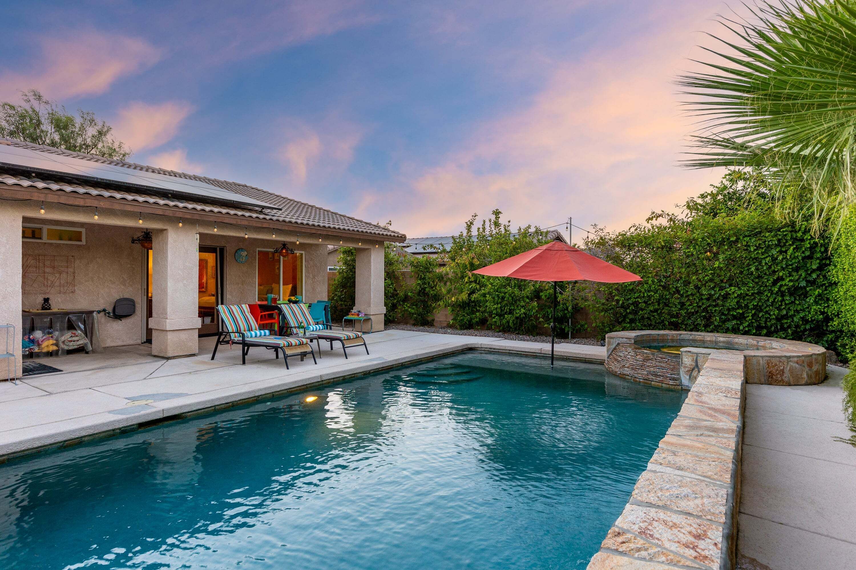 A heated pool