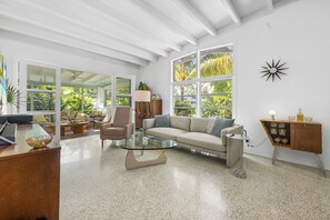 High quality furnishings were carefully chosen for this with careful thought and respect to the history of this home. 