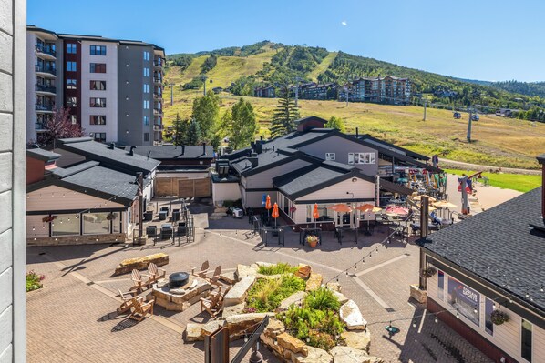 Outdoor dining - Ski-In/Ski-Out 2-Bdrm at Torian Plum! (Steamboat Springs)