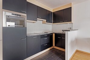 Mikrowelle, Herdplatte, Wasserkocher mit Kaffee-/Teezubehör