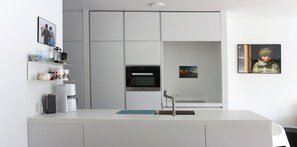 Fridge, microwave, coffee/tea maker