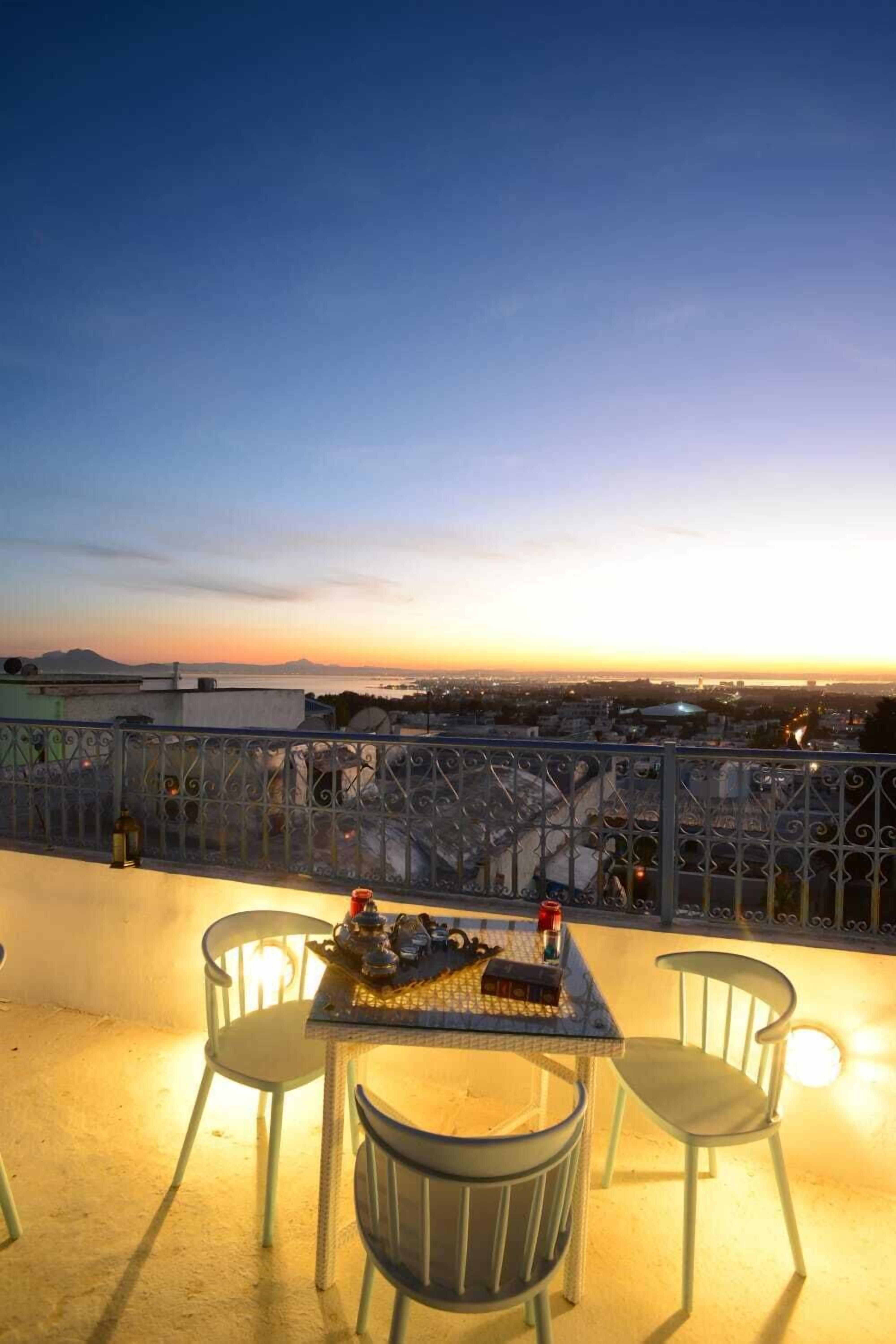 Udsigt fra overnatningsstedet