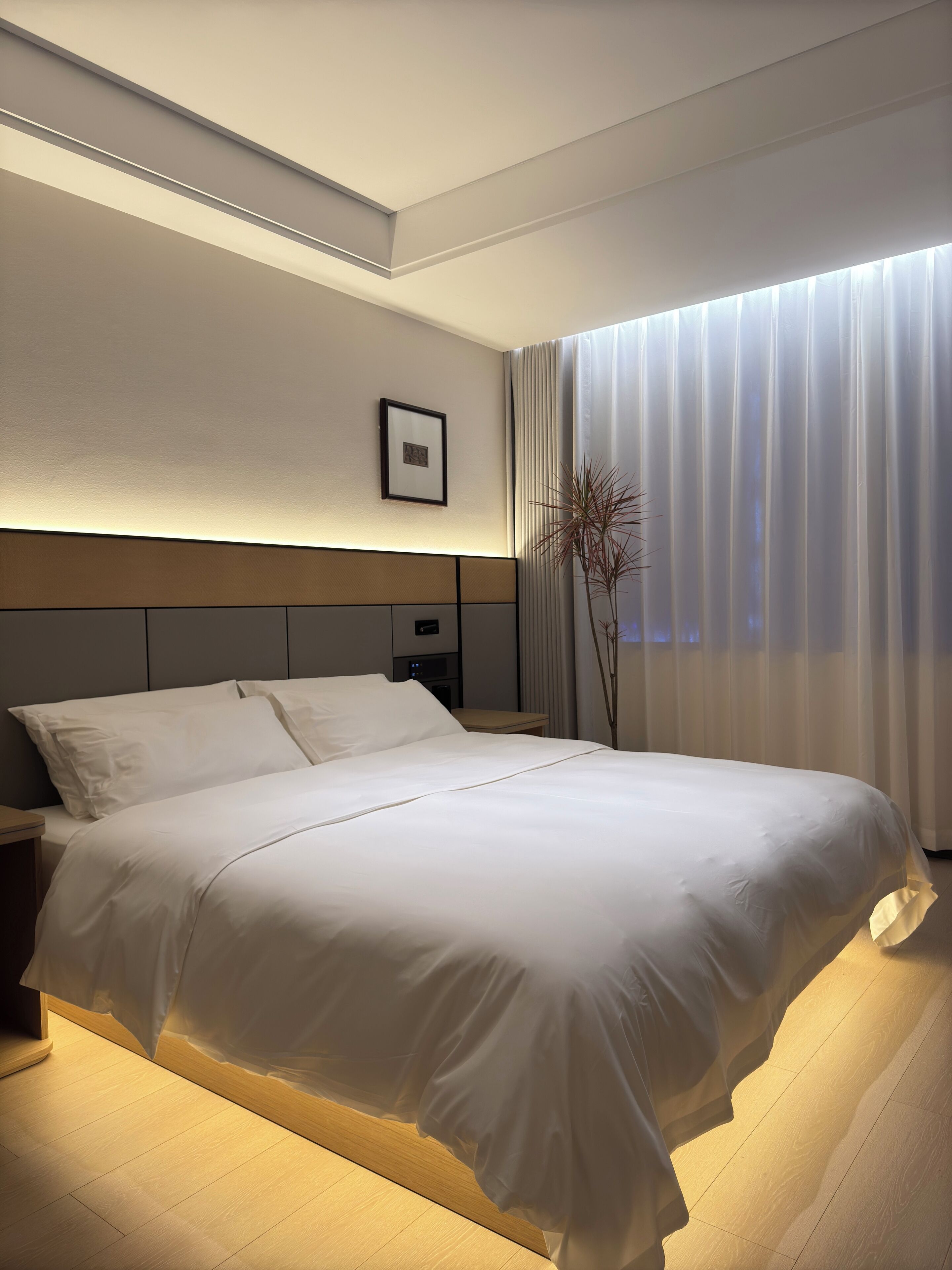 奢华双人房, 1 间卧室 | 埃及棉床单、高档床上用品、羽绒被、泰普尔床垫