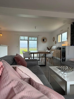 TV, fireplace, stereo