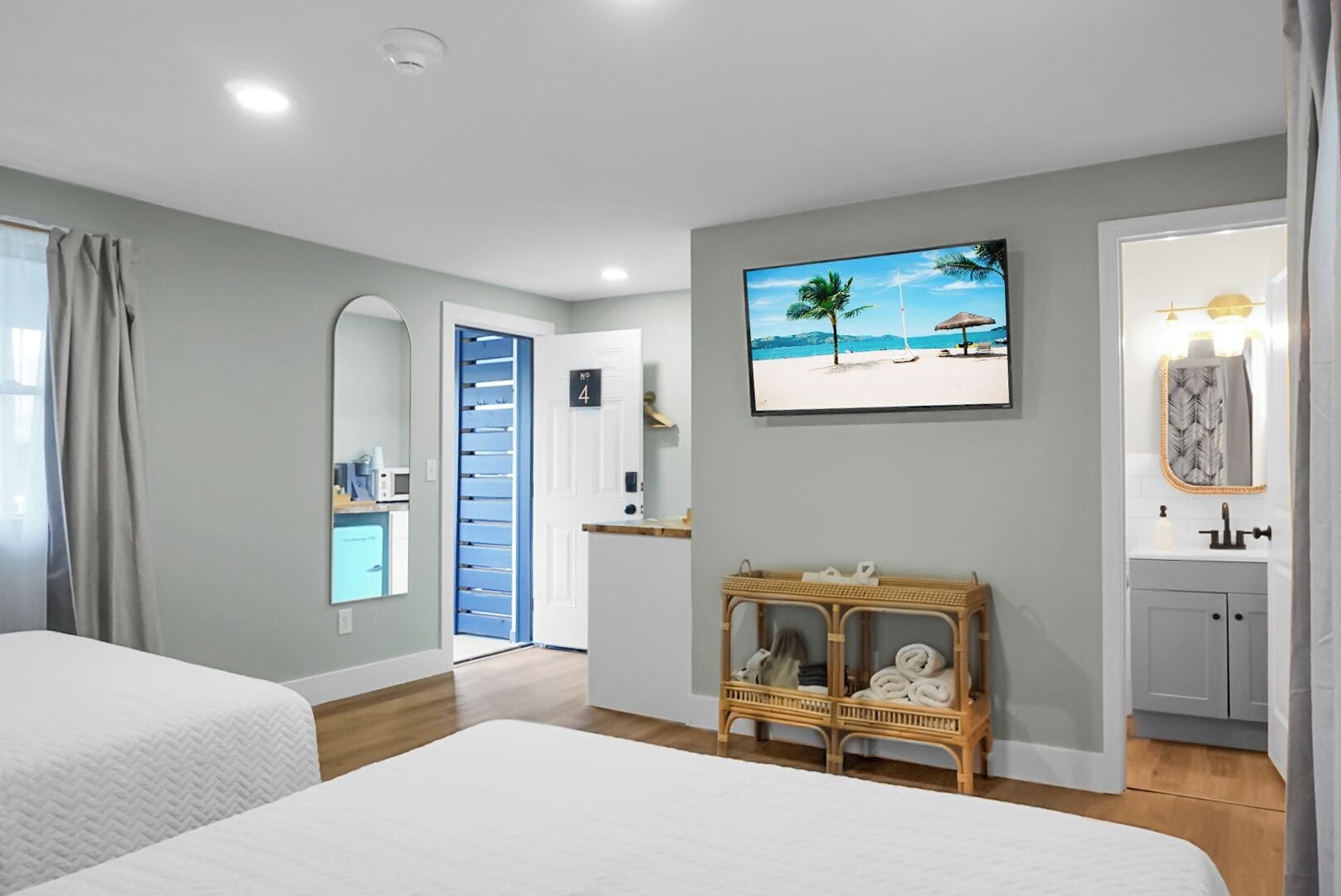 Dobbeltrom – comfort, 2 queensize-senger, ikke-røyk, kjæledyr tillatt | Blendingsgardiner og wi-fi (inkludert)