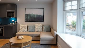 Deluxe Apartment | Living area | Flat-screen TV