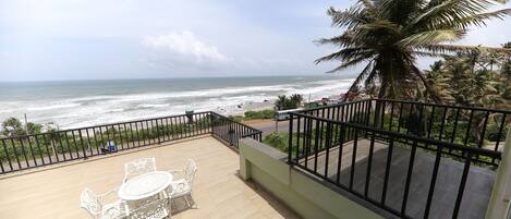 Breakfast served, sea views