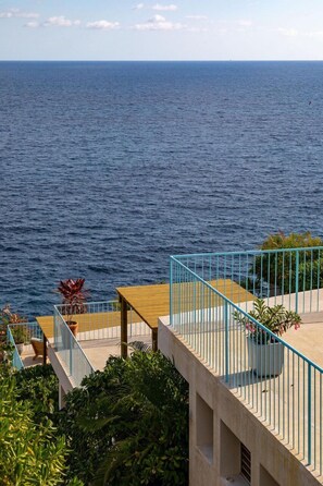 Vue depuis lâhĂ©bergement