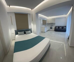 1 habitación, tabla de planchar con plancha y wifi