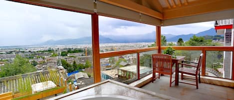 Habitación panorámica doble | Terraza o patio