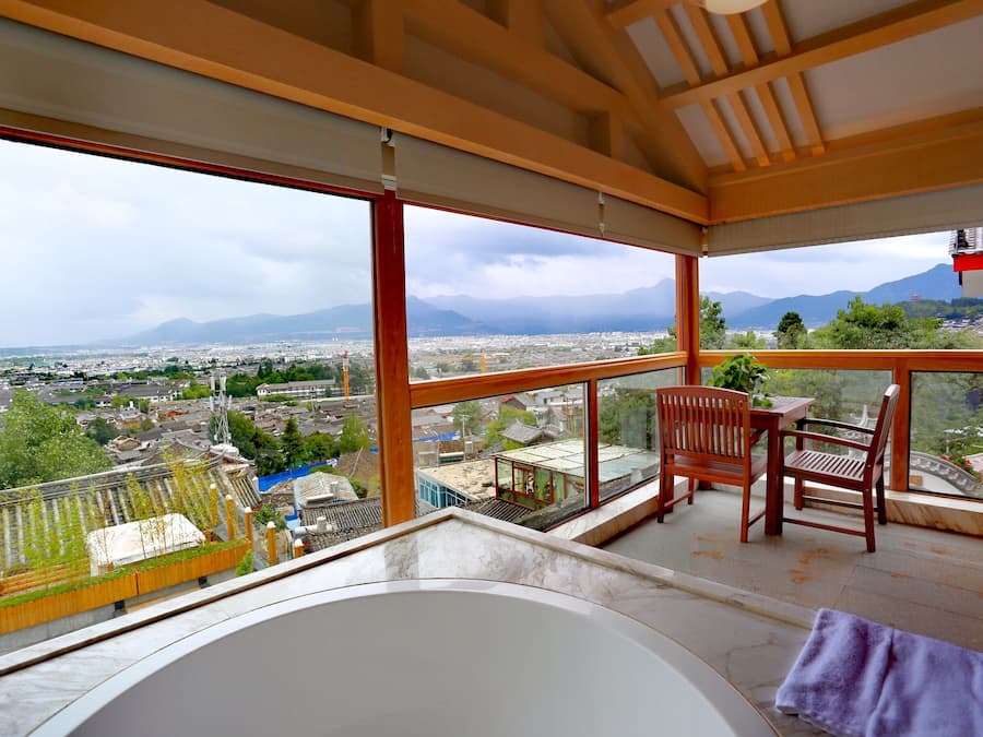 Habitación panorámica doble | Terraza o patio