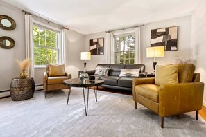 House, Multiple Beds, Patio, Garden View (Maine Adventure) | Living area - Maine Adventure 3BR Oasis Awaits! (York)