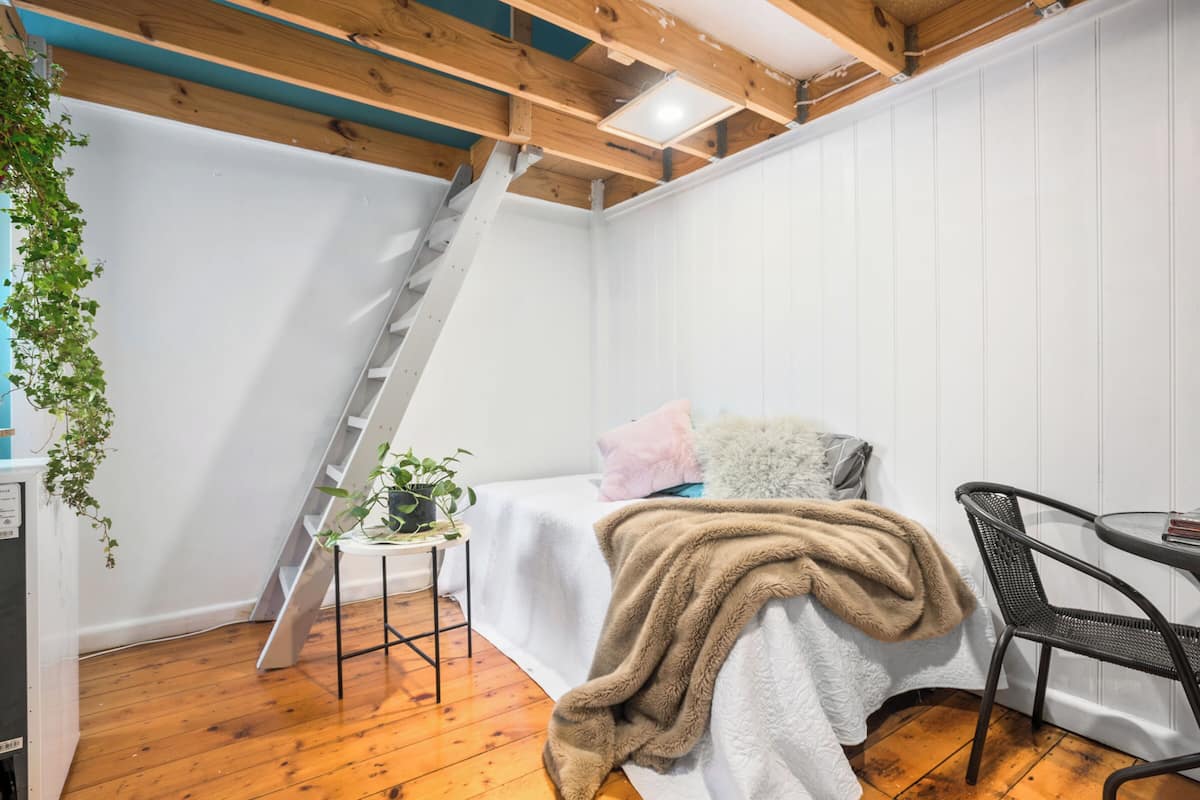 Family Studio Suite, 2 Double Beds, Kitchenette, Mezzanine | Desk, laptop workspace, iron/ironing board, free WiFi