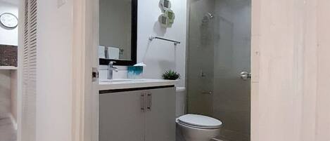 Hair dryer, towels