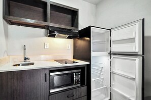 Studio, 1 Queen Bed, Non Smoking | Private kitchenette | Full-sized fridge, microwave, stovetop