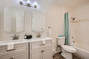 Free toiletries, hair dryer, towels, soap