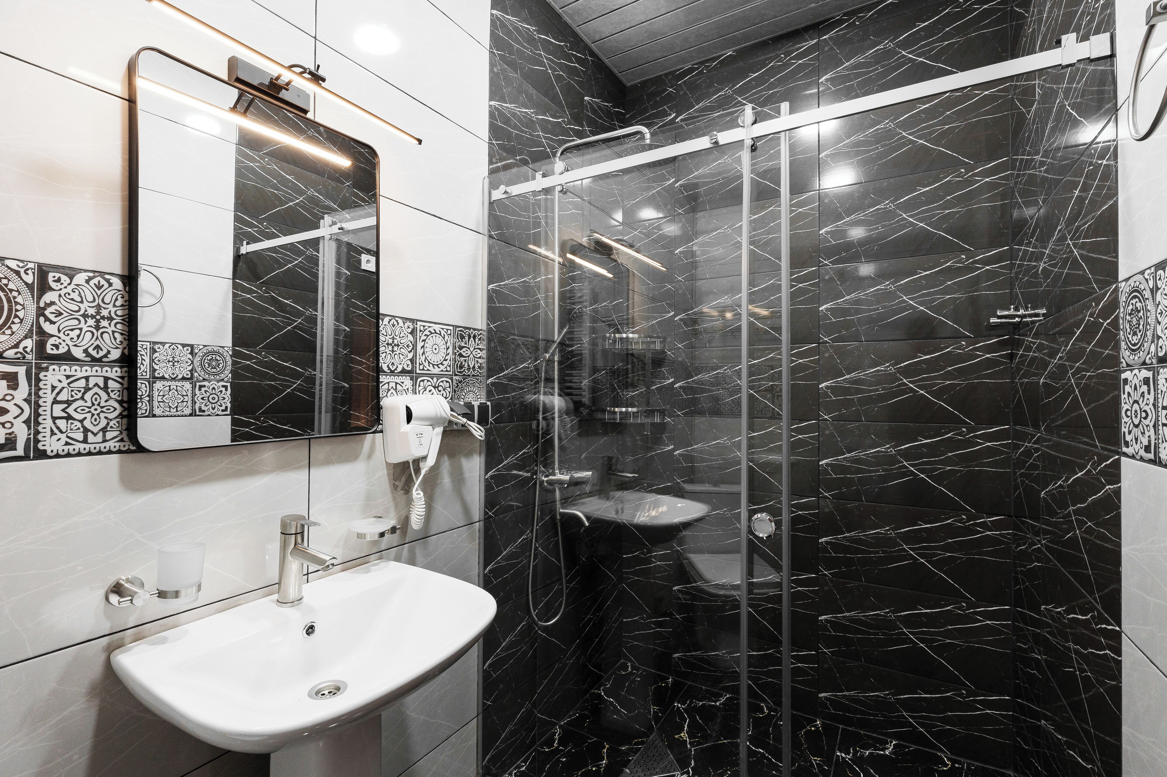 Panorama-Zimmer, Meerblick | Badezimmer