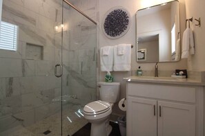 Soap, shampoo, toilet paper