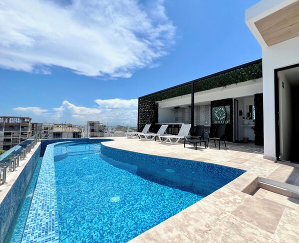 Pool - New PH p/3, pool, near the beach+5th Av. (Playa del Carmen)