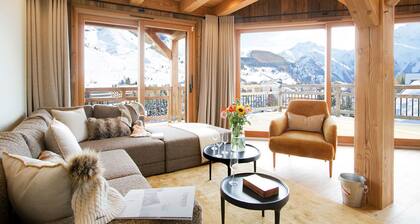 Appartement-chalet + sauna, couloir de nage & vue