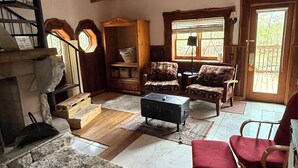 Smart TV, fireplace, video games, foosball