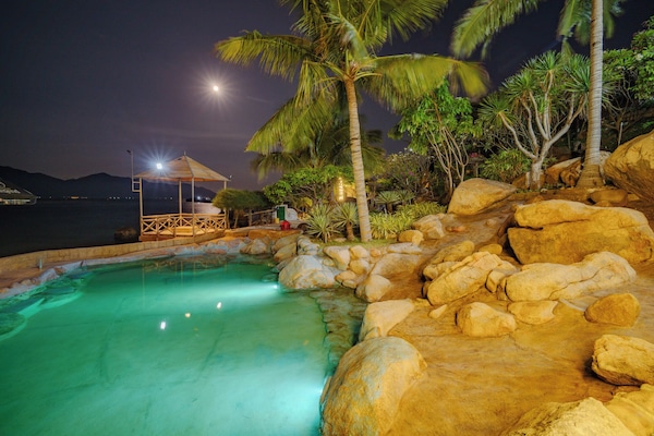 2 outdoor pools, open 7:30 AM to 7:00 PM, pool umbrellas, pool loungers