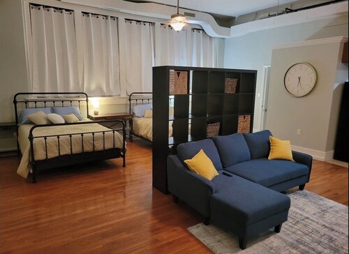 Renovated schoolhouse loft