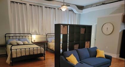 Renovated schoolhouse loft