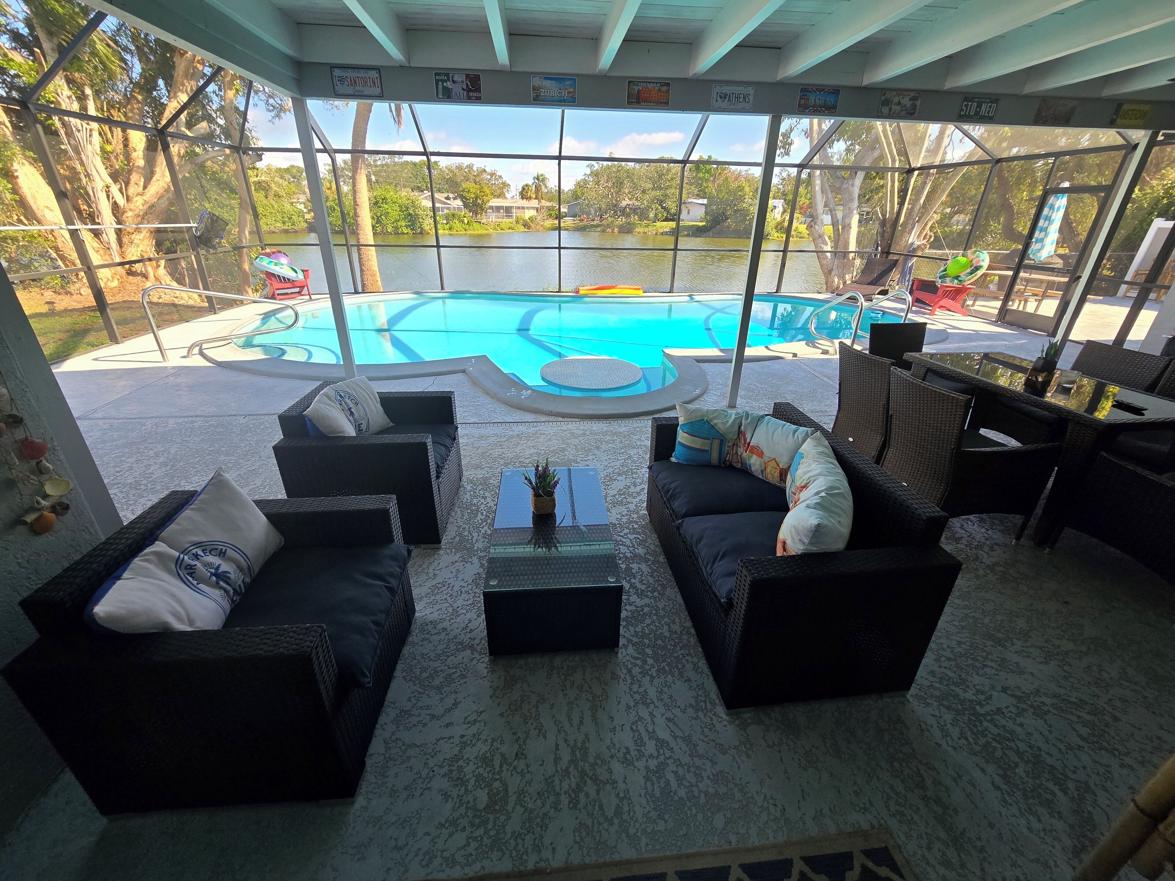 Outdoor pool, a heated pool