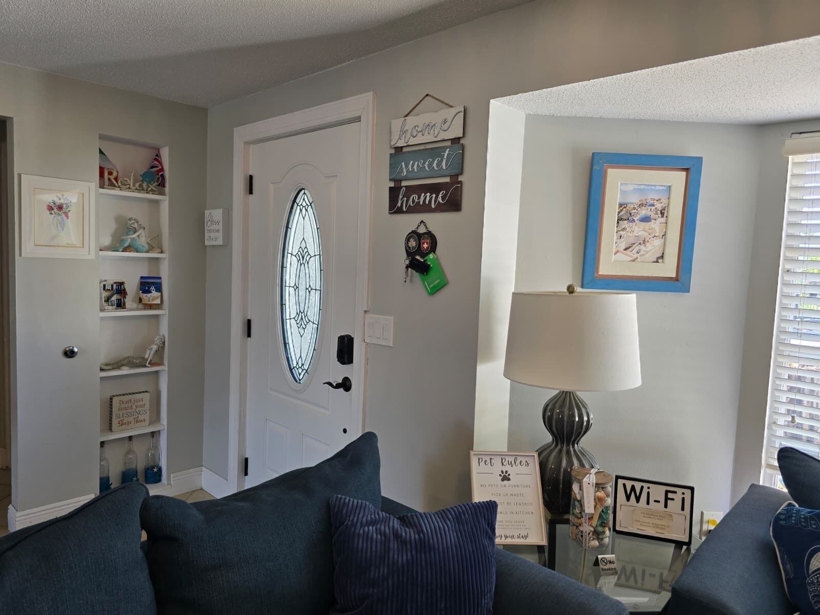 Smart TV, foosball, books