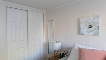 2 bedrooms, iron/ironing board, travel crib, WiFi
