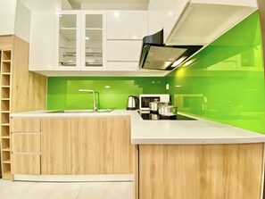 Superior Apartment, 2 Bedrooms, Kitchen, City View | Desk, laptop workspace, blackout drapes, soundproofing - Modern Apartment - Garden Gate (Ho Chi Minh City)